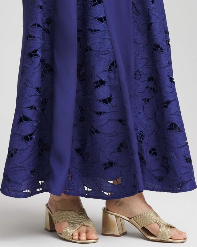 Godet Maxi Eyelet Skirt - image 4